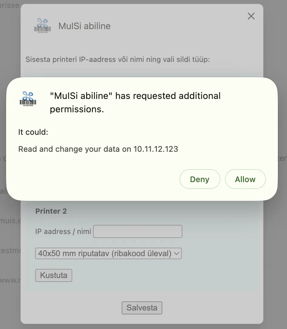 Õiguste määramine (inglise keeles)